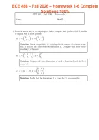 UIUC ECE 486 Homework 1&ndash;6 Solutions &vert; Fall 2026 &vert; Complete Set&period;