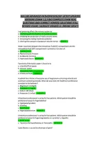 Nsg 530 Advanced Pathophysiology Latest Updated &NewLine;Versions &lpar;Exam 1&comma;2&comma;3 &4&rpar; Complete Exam Real  &NewLine;Questions And Correct Verified Solutions &lpar;Full  &NewLine;Revised Exam&rpar; &vert;Already Graded A&plus; &lpar;Brand New&excl;&excl;&rpar; 