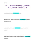 FCTC Written Test Prep Questions&NewLine;With Verified Answers 2026