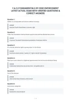 F&period;a&period;c&period;e Fundamentals Of Code Enforcement&NewLine;Latest Actual Exam With Verified Questions &&NewLine;Correct Answers