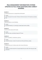 Fbla Management Information Systems&NewLine;Updated Actual Exam Questions And Correct&NewLine;Answers&NewLine;