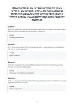 Fema Is-0700&period;B&colon; An Introduction To Nims&comma;&NewLine;Is-700&period;B&colon; An Introduction To The National&NewLine;Incident Management System Frequently&NewLine;Tested Actual Exam Questions With Correct&NewLine;Answers