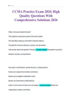 CCMA Practice Exam 2026&vert; High&NewLine;Quality Questions With&NewLine;Comprehensive Solutions 2026