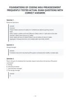 Foundations Of Coding Wgu Preassessment&NewLine;Frequently Tested Actual Exam Questions With&NewLine;Correct Answers&NewLine;
