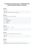 Foundations Of Nursing Exam 1 Updated Actual&NewLine;Questions With Correct Answers