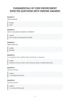 Fundamentals Of Code Enforcement&NewLine;Expected Questions With Verified Answers&NewLine;