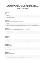 Fundamentals Of Code Enforcement Level 1&NewLine;Frequently Tested Actual Exam Questions With&NewLine;Correct Answers