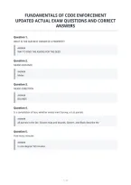 Fundamentals Of Code Enforcement&NewLine;Updated Actual Exam Questions And Correct&NewLine;Answers