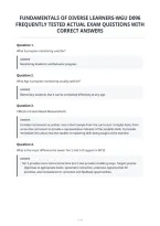 Fundamentals Of Diverse Learners-Wgu D096&NewLine;Frequently Tested Actual Exam Questions With&NewLine;Correct Answers