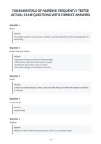 Fundamentals Of Nursing Frequently Tested&NewLine;Actual Exam Questions With Correct Answers