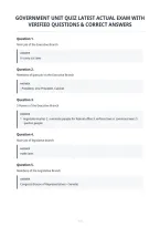 Government Unit Quiz Latest Actual Exam With&NewLine;Verified Questions & Correct Answers