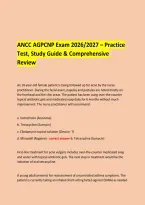  &NewLine;ANCC AGPCNP Exam 2026&sol;2027 &ndash; Practice &NewLine;Test&comma; Study Guide & Comprehensive Review &NewLine; &NewLine;