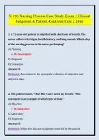 N 170 Nursing Process Case Study Exam &vert; Clinical &NewLine;Judgment & Patient-Centered Care &vert; 2026