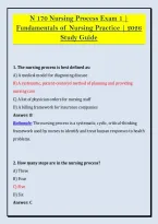 N 170 Nursing Process Exam 1 &vert; &NewLine;Fundamentals of Nursing Practice &vert; 2026 &NewLine;Study Guide