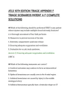 Atls 10Th Edition Triage Appendix F&NewLine;Triage Scenarios Patient A F Complete&NewLine;Solutions