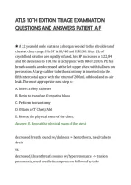 Atls 10Th Edition Triage Examination&NewLine;Questions And Answers Patient A F