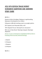 Atls 10Th Edition Triage Patient&NewLine;Scenarios Questions And Answers&NewLine;Study Guide