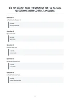 Bio 101 Exam 1 Nvcc Frequently Tested Actual&NewLine;Questions With Correct Answers