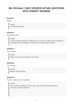 Bio 100 Exam 1 Sbcc Updated Actual Questions&NewLine;With Correct Answers
