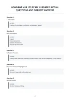 Hondros Nur 160 Exam 1 Expected Questions&NewLine;With Verified Answers