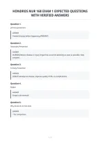 Hondros Nur 160 Exam 1 Frequently Tested&NewLine;Actual Questions With Correct Answers