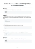Hosa Pathophysiology Disease Process And&NewLine;Terminology Updated Actual Exam Questions&NewLine;And Correct Answers