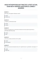 Hosa Pathophysiology Practice Test 1&NewLine;Frequently Tested Actual Exam Questions With&NewLine;Correct Answers