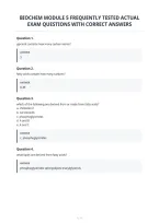 Biochem Module 5 Frequently Tested Actual&NewLine;Exam Questions With Correct Answers&NewLine;