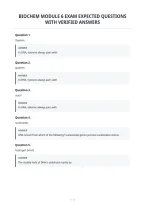 Biochem Module 6 Exam Expected Questions&NewLine;With Verified Answers