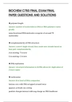 Biochem C785 Final Exam Final&NewLine;Paper Questions And Solutions