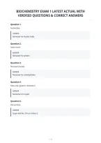 Biochemistry Exam 1 Latest Actual With&NewLine;Verified Questions & Correct Answers