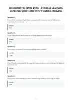 Biochemistry Final Exam - Portage Learning&NewLine;Expected Questions With Verified Answers