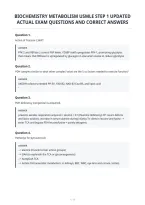 Biochemistry Metabolism Usmle Step 1 Updated&NewLine;Actual Exam Questions And Correct Answers