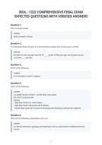 Biol - 1322 Comprehensive Final Exam&NewLine;Expected Questions With Verified Answers
