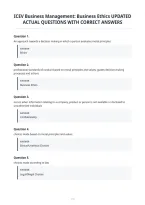 ICEV Business Management&colon; Business Ethics UPDATED&NewLine;ACTUAL QUESTIONS WITH CORRECT ANSWERS