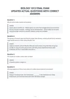 Biology 1013 Final Exam&NewLine;Updated Actual Questions With Correct&NewLine;Answers&NewLine;