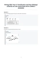 Biology B5b&sol; Year 6&colon; Classification and Keys &lpar;Biology&rpar;&NewLine;UPDATED ACTUAL QUESTIONS WITH CORRECT&NewLine;ANSWERS