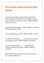 VA Contractor General Questions With Answers