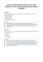 Ilts Slp&colon; Nonteaching Practice Test &lpar;232&rpar;&NewLine;Updated Actual Exam Questions And Correct&NewLine;Answers&NewLine;