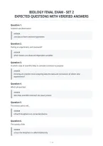 Biology Final Exam - Set 2&NewLine;Expected Questions With Verified Answers