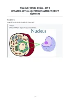 Biology Final Exam - Set 2&NewLine;Updated Actual Questions With Correct&NewLine;Answers