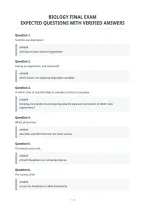Biology Final Exam&NewLine;Expected Questions With Verified Answers