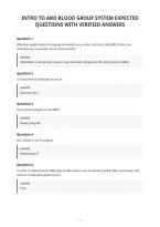 Intro To Abo Blood Group System Expected&NewLine;Questions With Verified Answers&NewLine;
