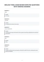 Biology Final Exam Review Expected Questions&NewLine;With Verified Answers