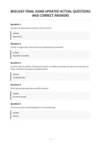 Biology Final Exam Updated Actual Questions&NewLine;And Correct Answers&NewLine;