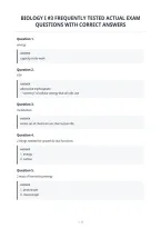 Biology I &num;3 Frequently Tested Actual Exam&NewLine;Questions With Correct Answers