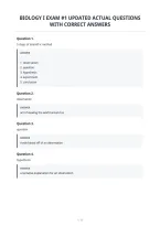 Biology I Exam &num;1 Updated Actual Questions&NewLine;With Correct Answers