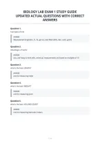 Biology Lab Exam 1 Study Guide&NewLine;Updated Actual Questions With Correct&NewLine;Answers