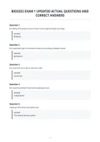 Bios252 Exam 1 Updated Actual Questions And&NewLine;Correct Answers