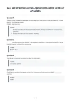 Busi 600 Updated Actual Questions With Correct&NewLine;Answers